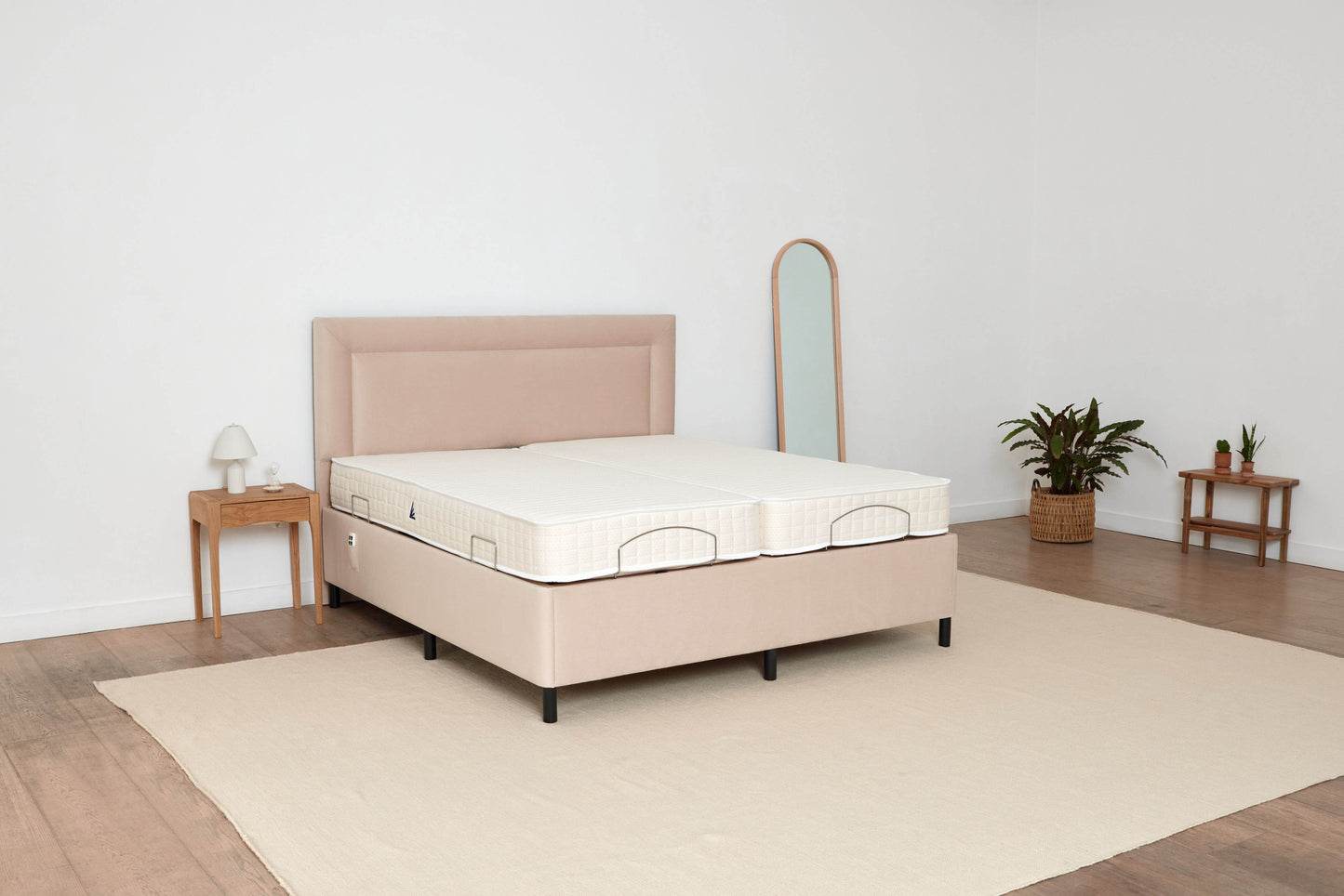 Super King (6ft) Adjustable Bed - Beige