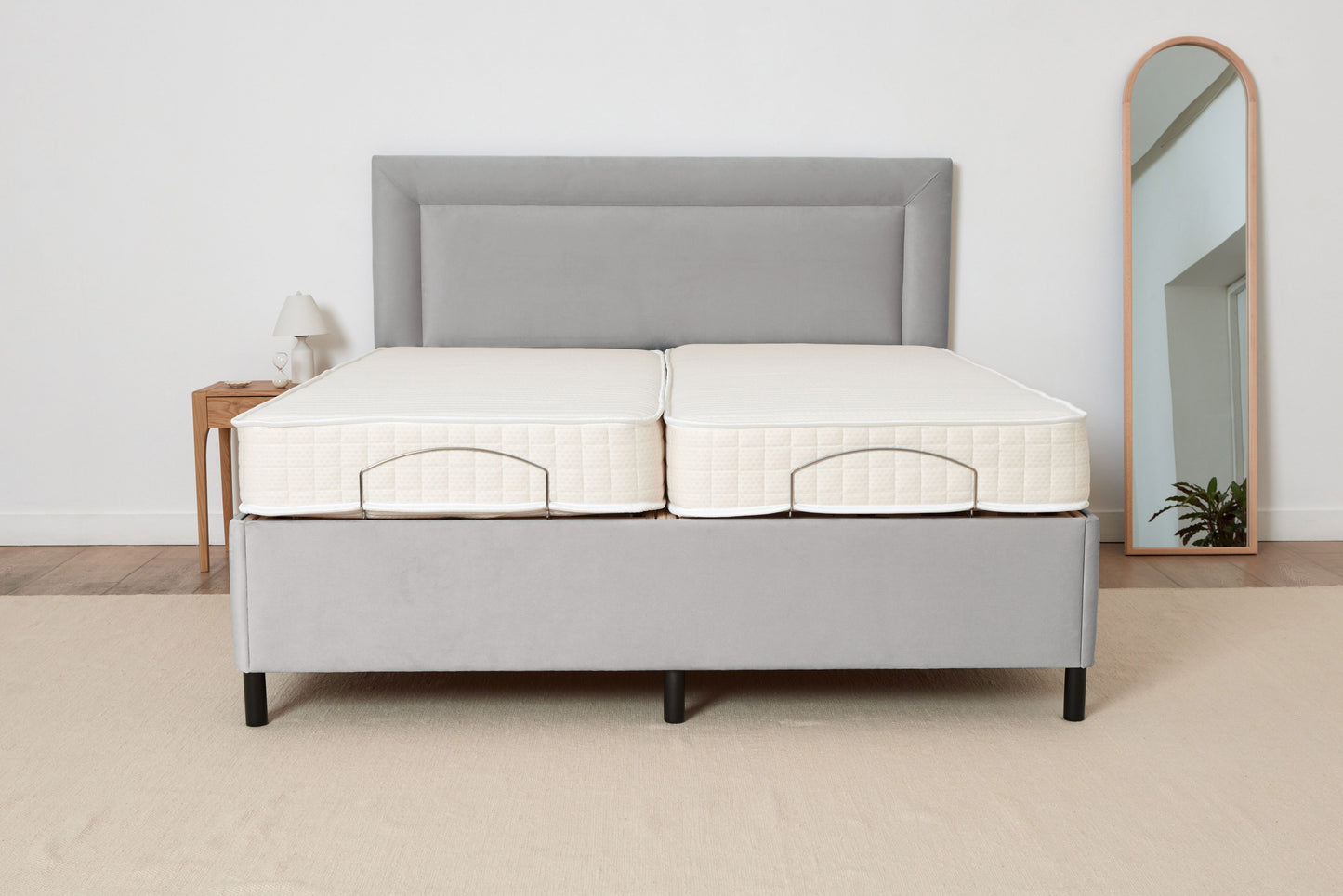 6 Foot Grey Adjustable Bed