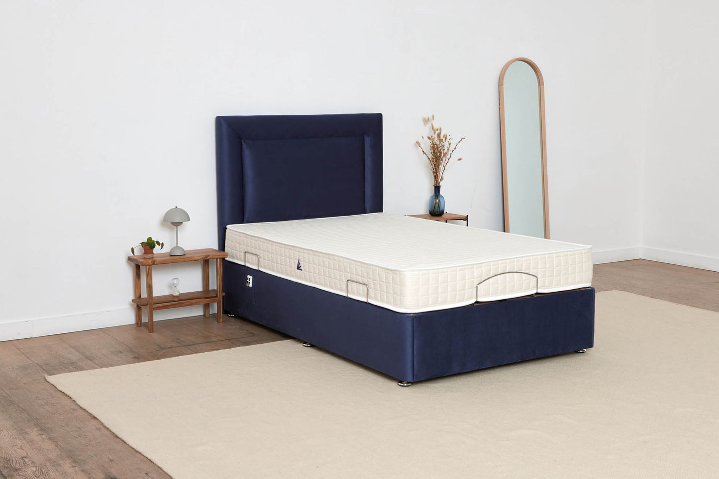 Single (4ft) Adjustable Bed - Navy