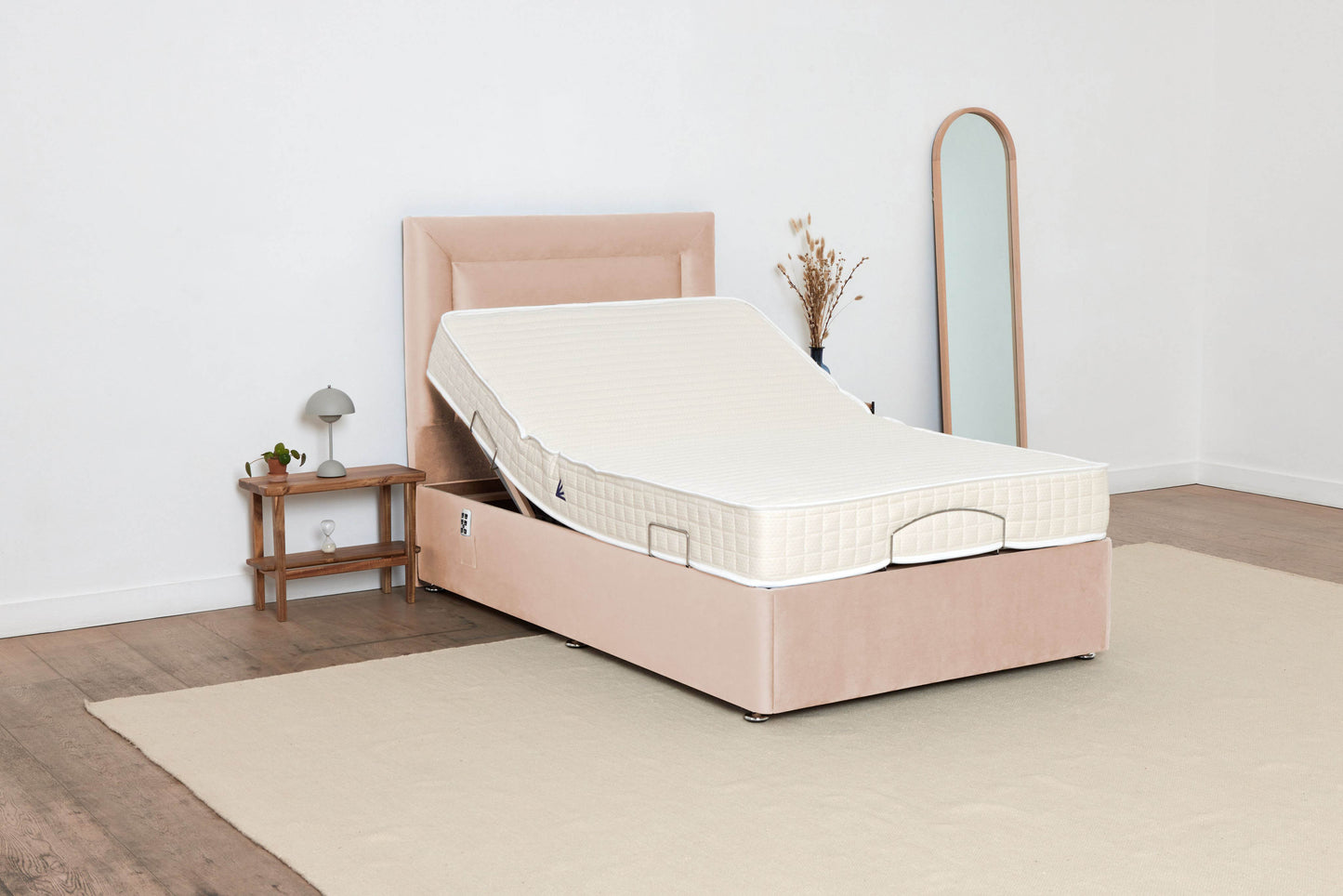 Single (4ft) Adjustable Bed - Beige