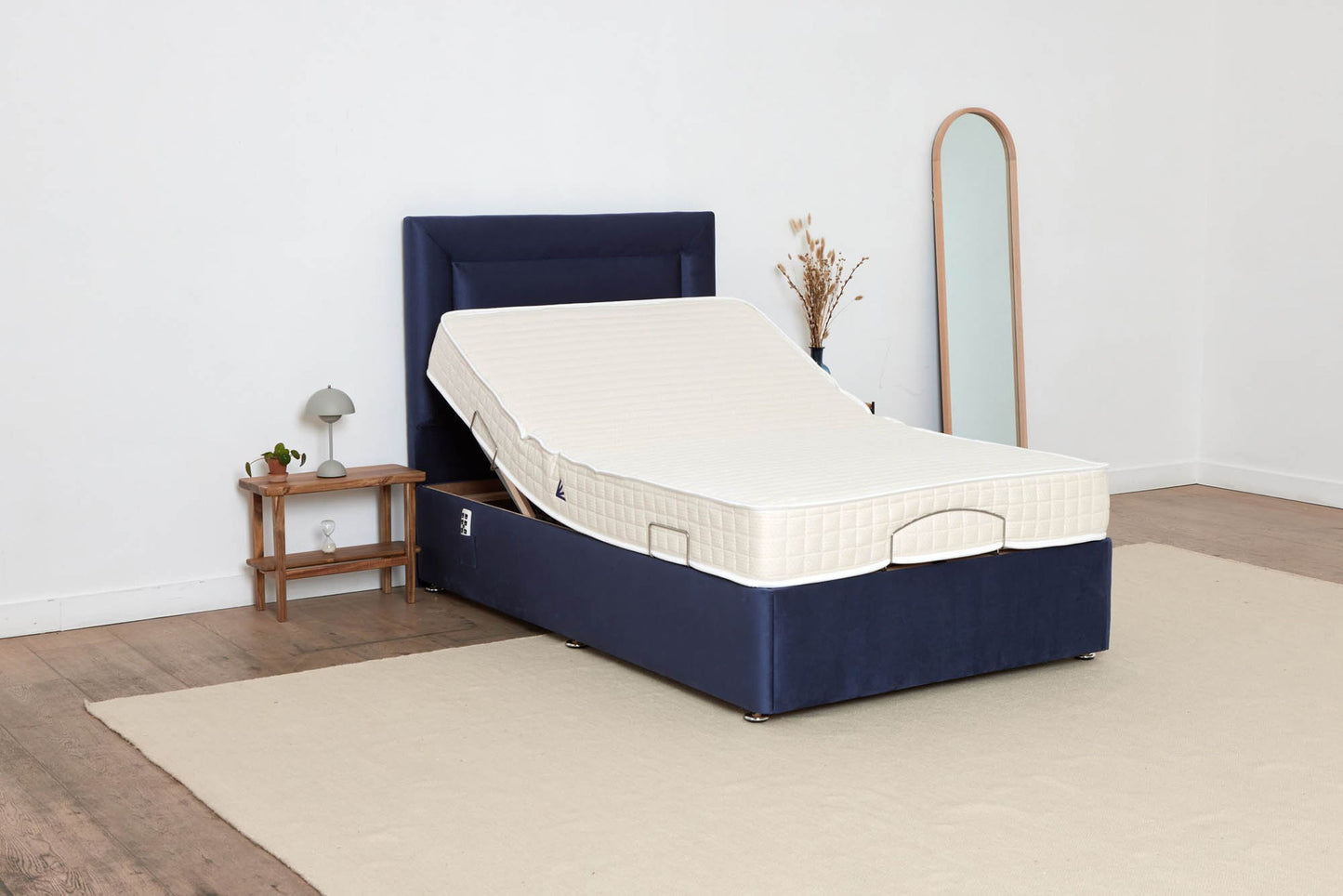 Single (4ft) Adjustable Bed - Navy