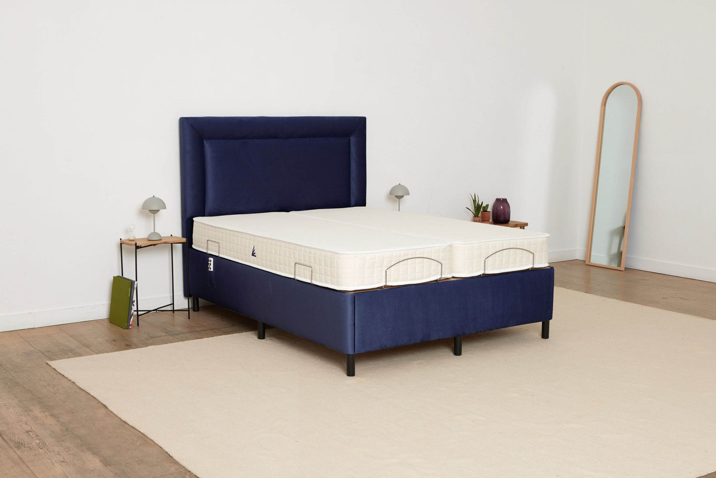 Double (5ft) Adjustable Bed - Navy