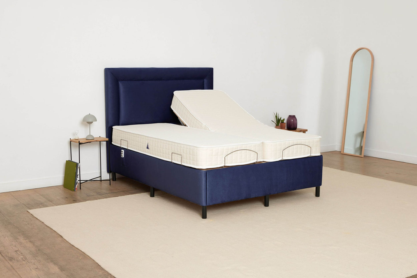 Double (5ft) Adjustable Bed - Navy