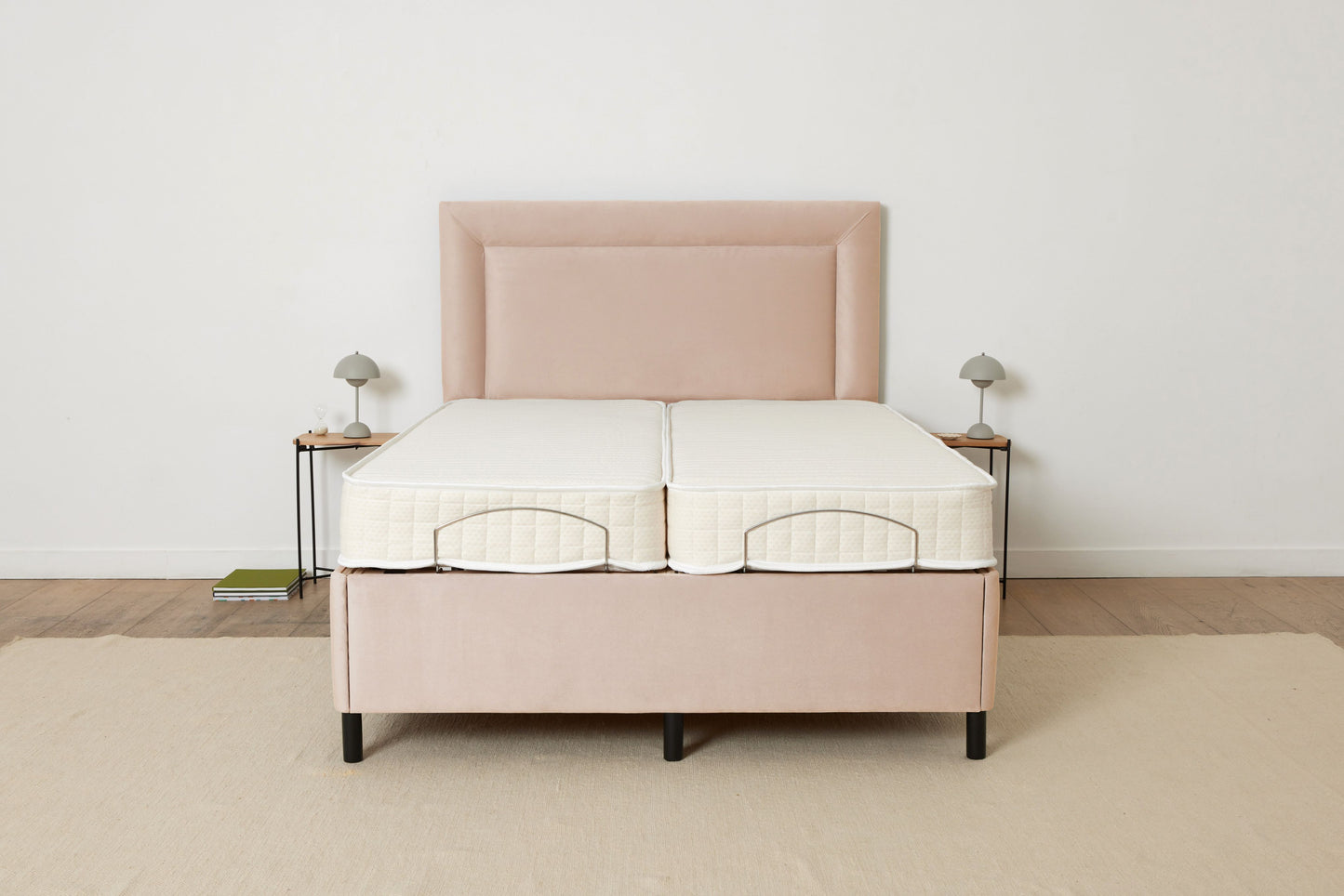 Double (5ft) Adjustable Bed - Beige