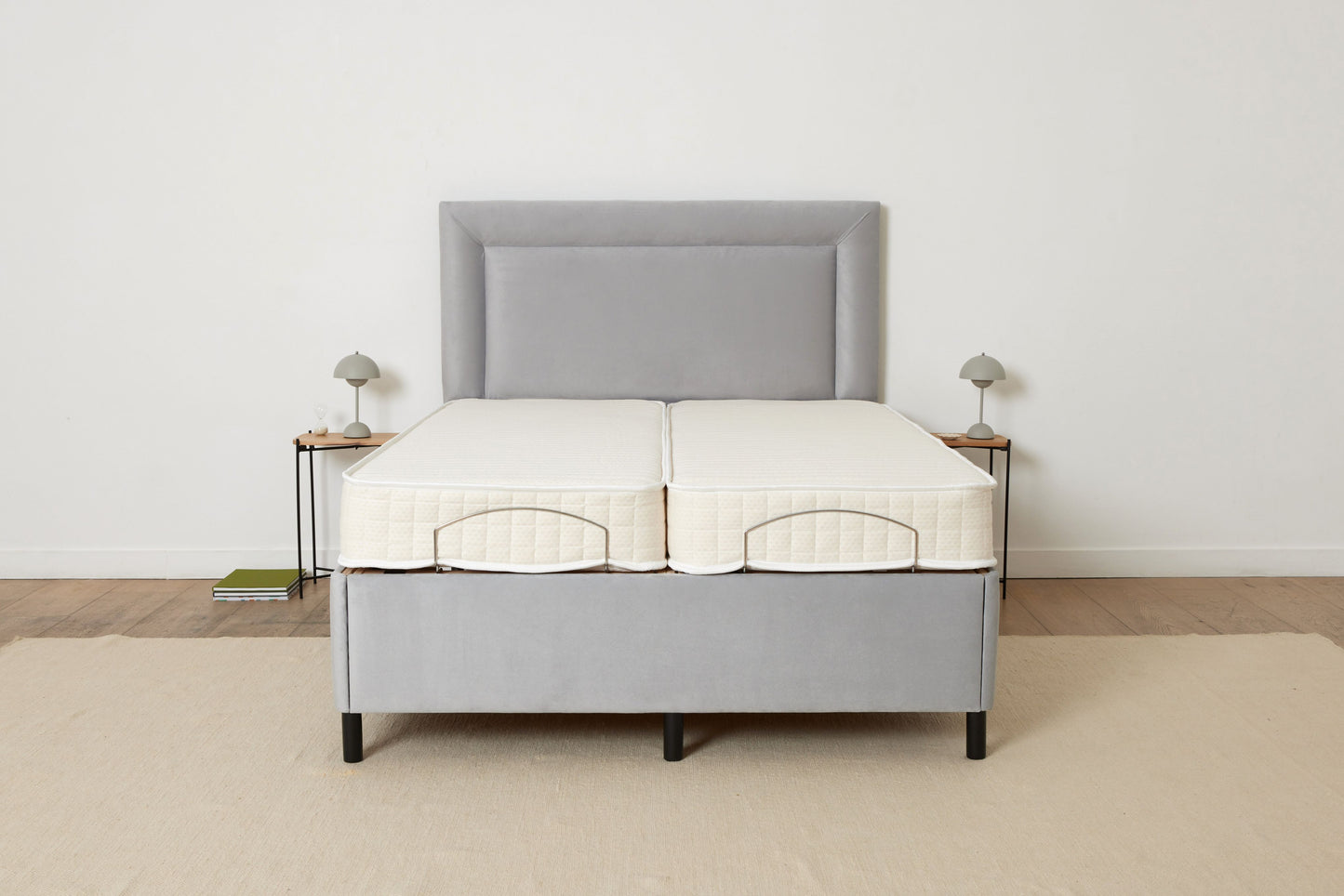 Double (5ft) Adjustable Bed - Grey