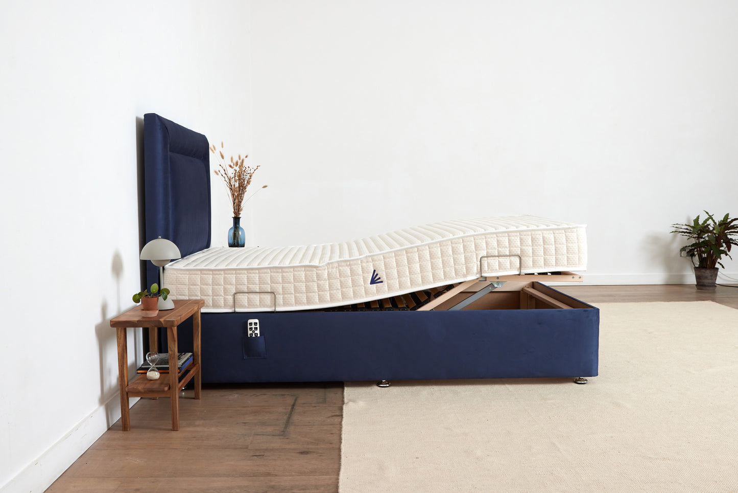 Single (4ft) Adjustable Bed - Navy