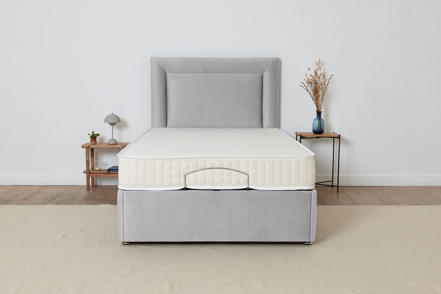 Single (4ft) Adjustable Bed - Grey