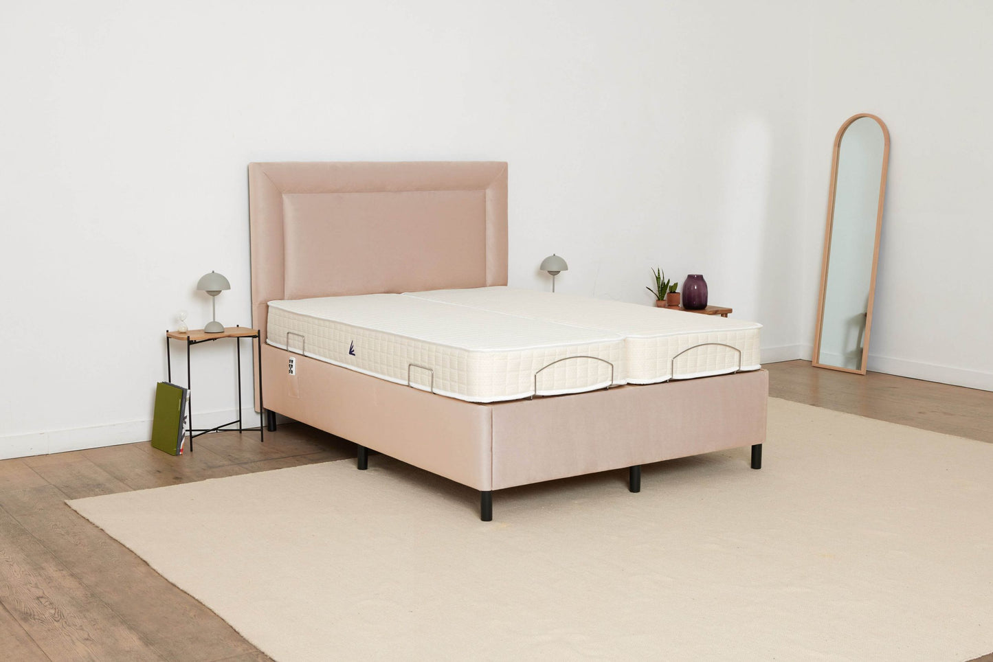 Double (5ft) Adjustable Bed - Beige